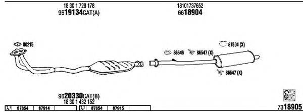 WALKER BW31633 Система випуску ОГ