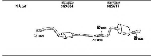 WALKER BWK11399 Система випуску ОГ