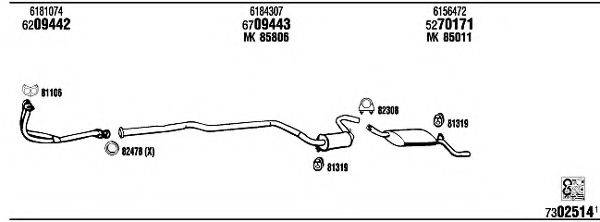 WALKER FO31260B Система випуску ОГ