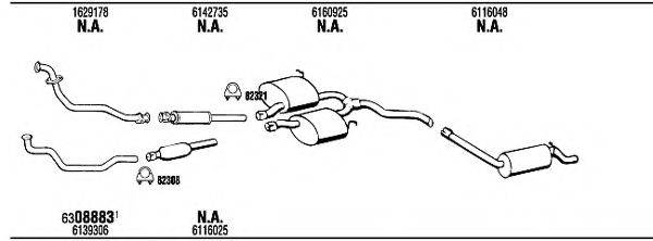 WALKER FO55323 Система випуску ОГ