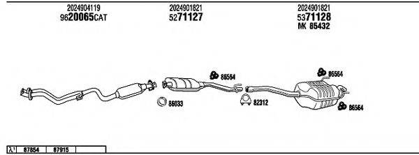 WALKER MB20047 Система випуску ОГ