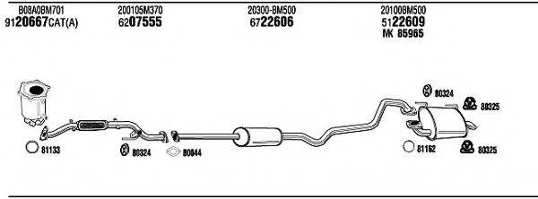 WALKER NI55019 Система випуску ОГ