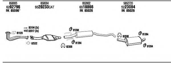 WALKER OP30167 Система випуску ОГ