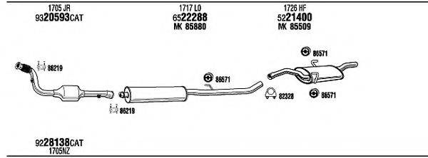 WALKER PET15814 Система випуску ОГ