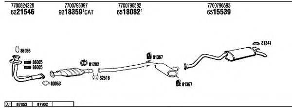 WALKER RE72166A Система випуску ОГ