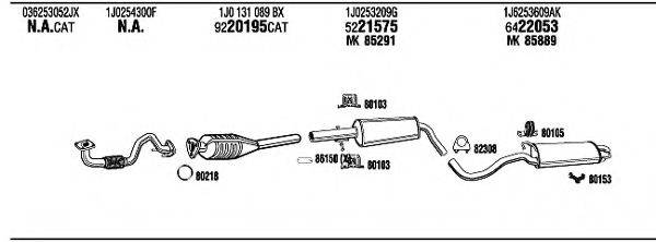 WALKER VWH17132 Система випуску ОГ