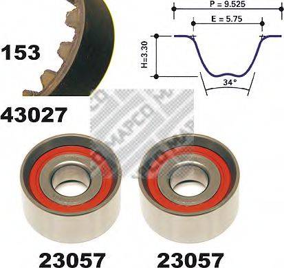 MAPCO 23027 Комплект ременя ГРМ