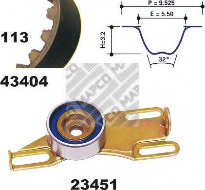 MAPCO 23404 Комплект ременя ГРМ