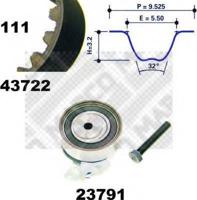 MAPCO 23722 Комплект ременя ГРМ