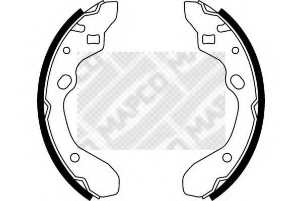 MAPCO 8512 Комплект гальмівних колодок
