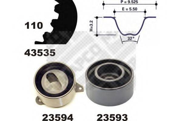 MAPCO 23535 Комплект ременя ГРМ