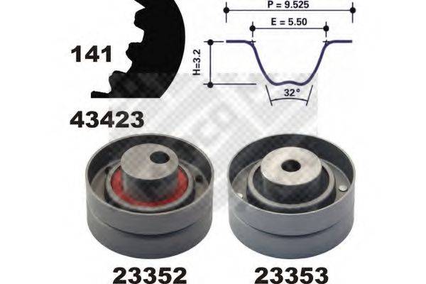 MAPCO 23423 Комплект ременя ГРМ