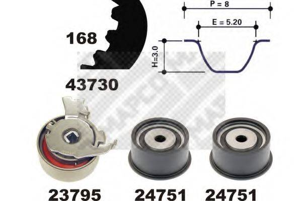 MAPCO 23730 Комплект ременя ГРМ