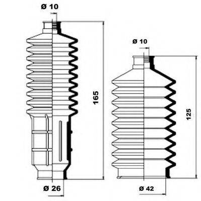 MOOG K150061 Комплект пильника, рульове керування