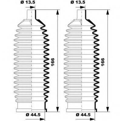 MOOG K150245 Комплект пильника, рульове керування