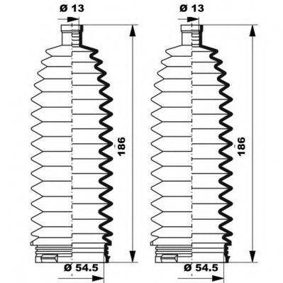 MOOG K150253 Комплект пильника, рульове керування