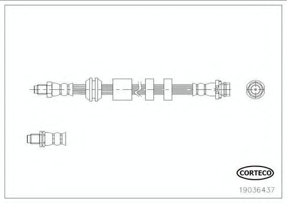 CORTECO 19036437 Гальмівний шланг