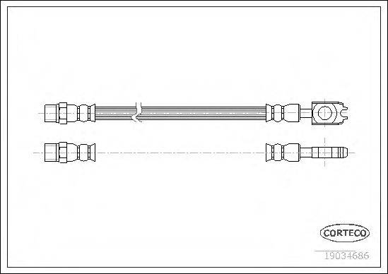 CORTECO 19034686 Гальмівний шланг
