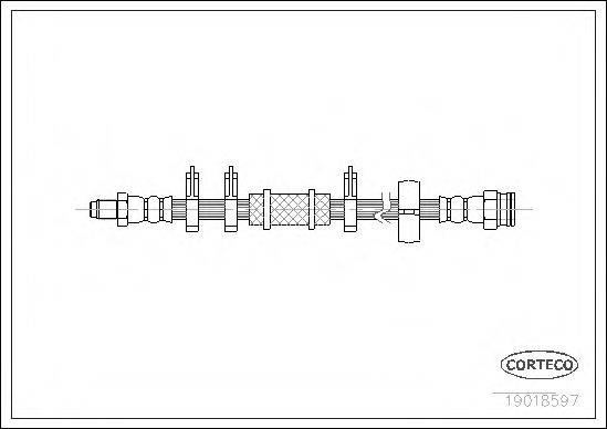 CORTECO 19018597 Гальмівний шланг