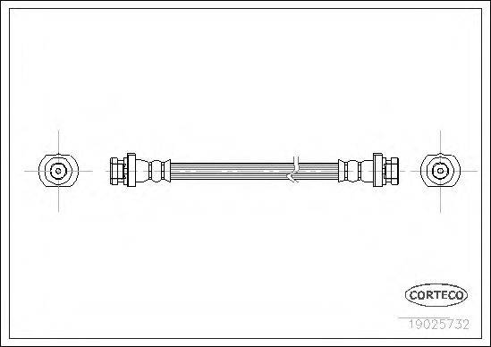 CORTECO 19025732 Гальмівний шланг