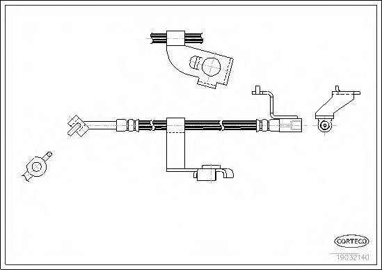 CORTECO 19032140 Гальмівний шланг