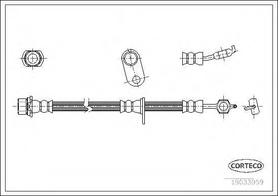 CORTECO 19033059 Гальмівний шланг