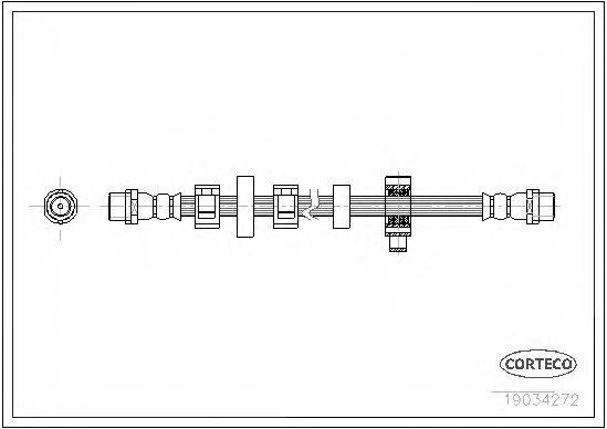 CORTECO 19034272 Гальмівний шланг