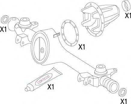 CORTECO 19535850 Комплект прокладок, диференціал