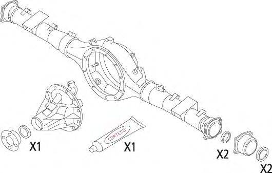 CORTECO 19536184 Комплект прокладок, диференціал
