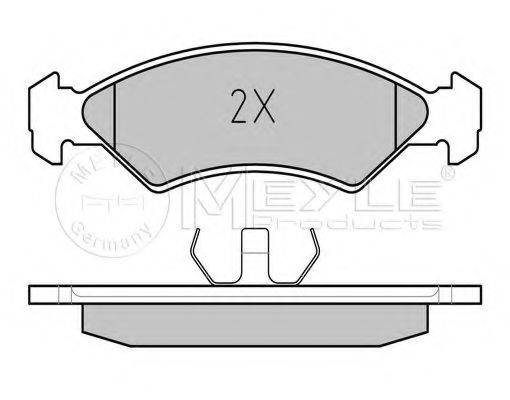 MEYLE 0252085717 Комплект гальмівних колодок, дискове гальмо