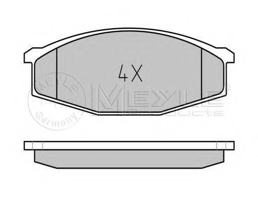MEYLE 0252086316 Комплект гальмівних колодок, дискове гальмо