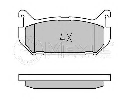 MEYLE 0252176614 Комплект гальмівних колодок, дискове гальмо