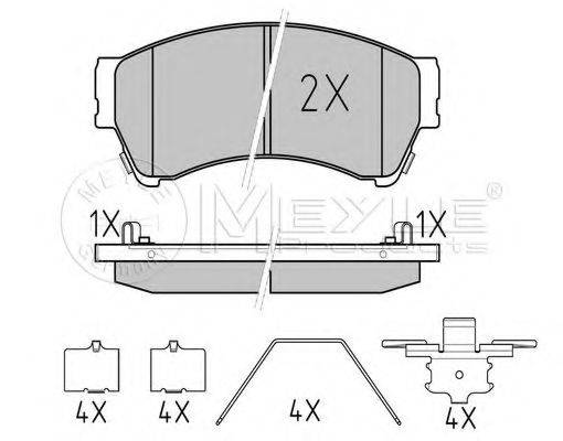 MEYLE 0252458217W Комплект гальмівних колодок, дискове гальмо