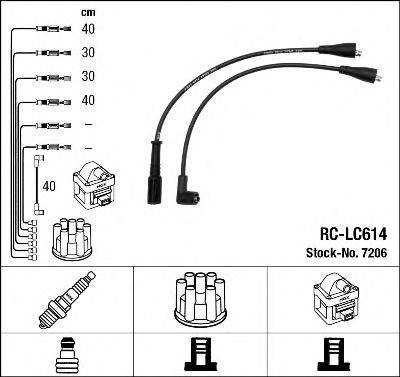 NGK 7206 Комплект дротів запалювання