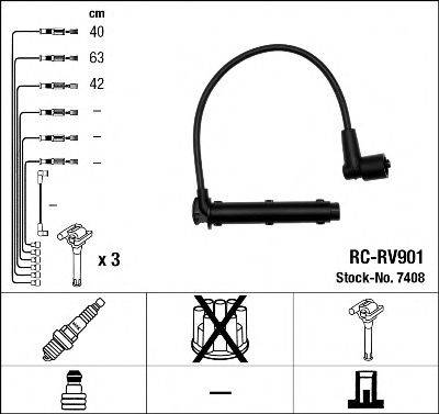 NGK 7408 Комплект дротів запалювання