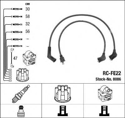 NGK 8086 Комплект дротів запалювання