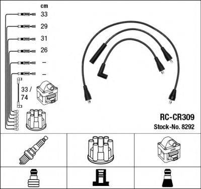 NGK 8292 Комплект дротів запалювання