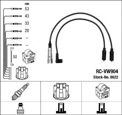 NGK 8622 Комплект дротів запалювання