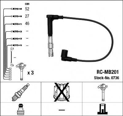 NGK 0736 Комплект дротів запалювання