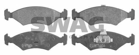 SWAG 50916040 Комплект гальмівних колодок, дискове гальмо