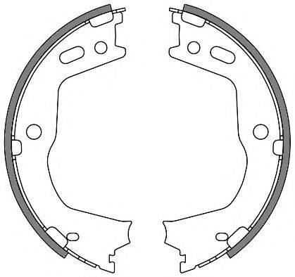 REMSA 466600 Комплект гальмівних колодок, стоянкова гальмівна система