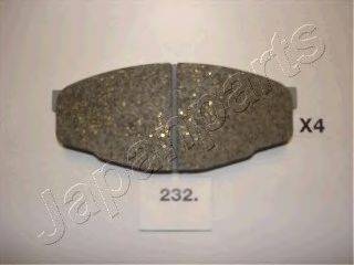 JAPANPARTS PA232AF Комплект гальмівних колодок, дискове гальмо