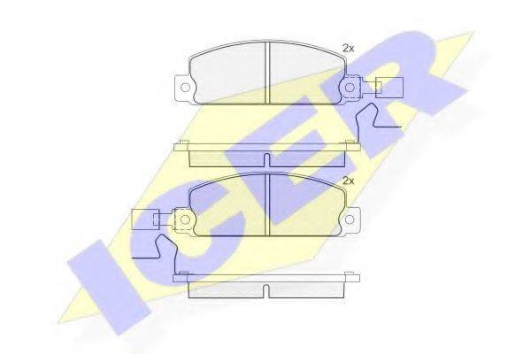 ICER 140389 Комплект гальмівних колодок, дискове гальмо