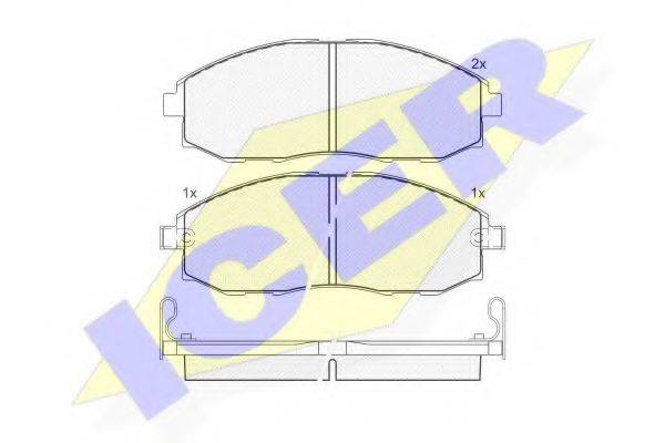 ICER 141266 Комплект гальмівних колодок, дискове гальмо