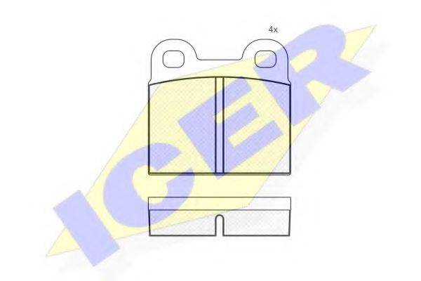ICER 180059 Комплект гальмівних колодок, дискове гальмо