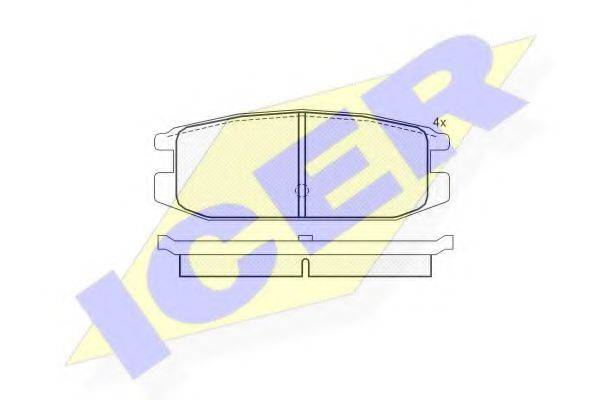 ICER 180650 Комплект гальмівних колодок, дискове гальмо