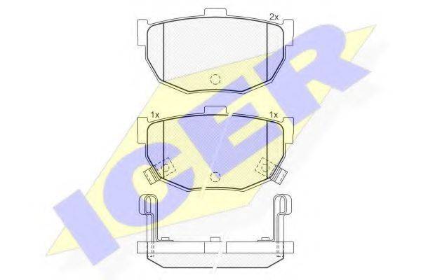 ICER 181144 Комплект гальмівних колодок, дискове гальмо