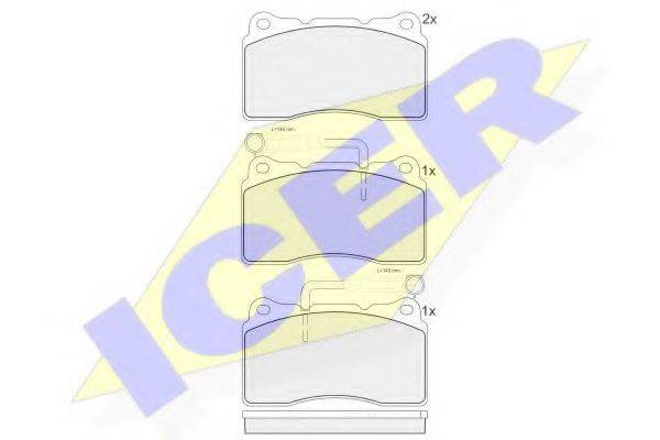 ICER 181279 Комплект гальмівних колодок, дискове гальмо