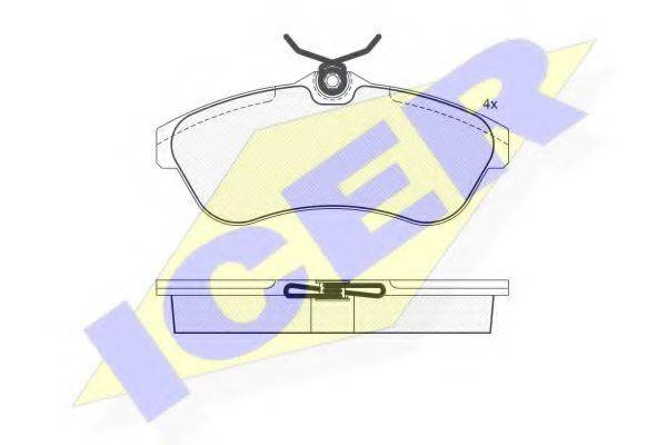 ICER 181451 Комплект гальмівних колодок, дискове гальмо