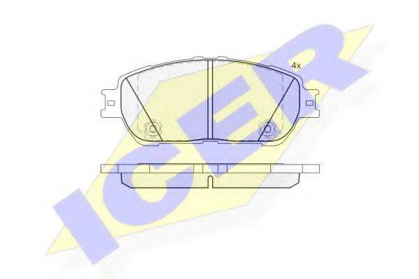 ICER 181690200 Комплект гальмівних колодок, дискове гальмо